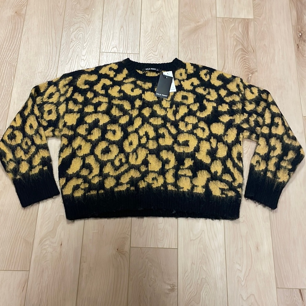 Wild Pony Leopard Print Sweater